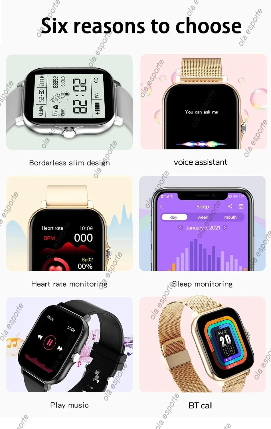 Smart Watch 2024 Touch, Bluetooth Call, Sports