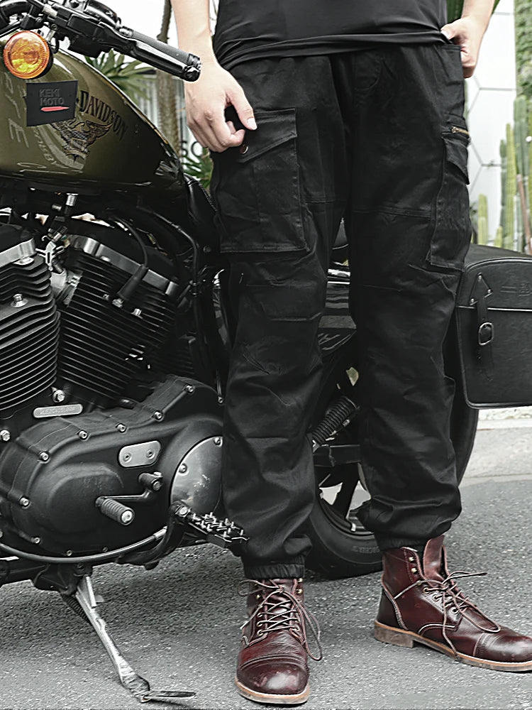 Quần Moto Nam Cargo Túi Lớn Co Giãn Đi Xe Ngoài Trời