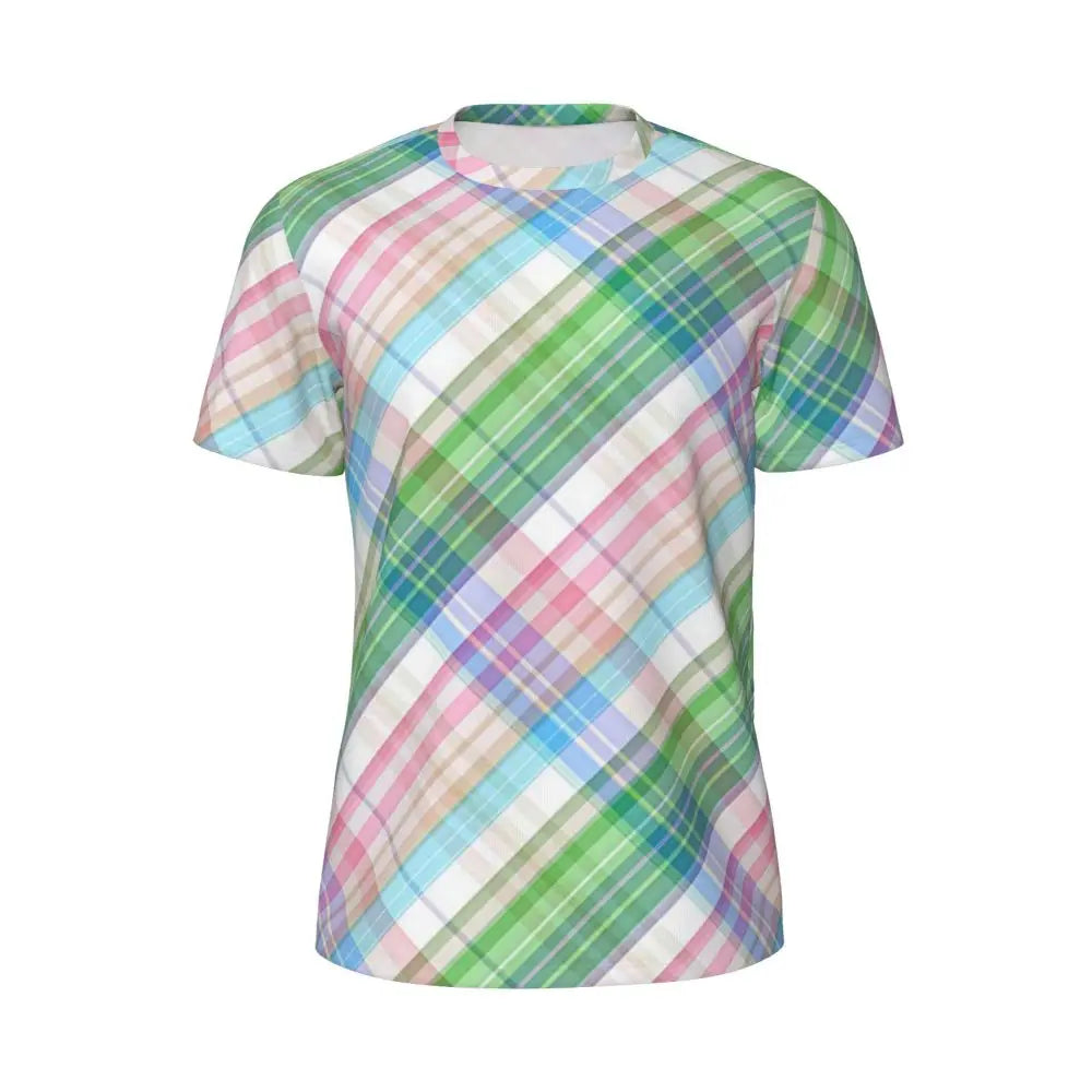 Stylish Mondrian Striped Men's Gym T-Shirt