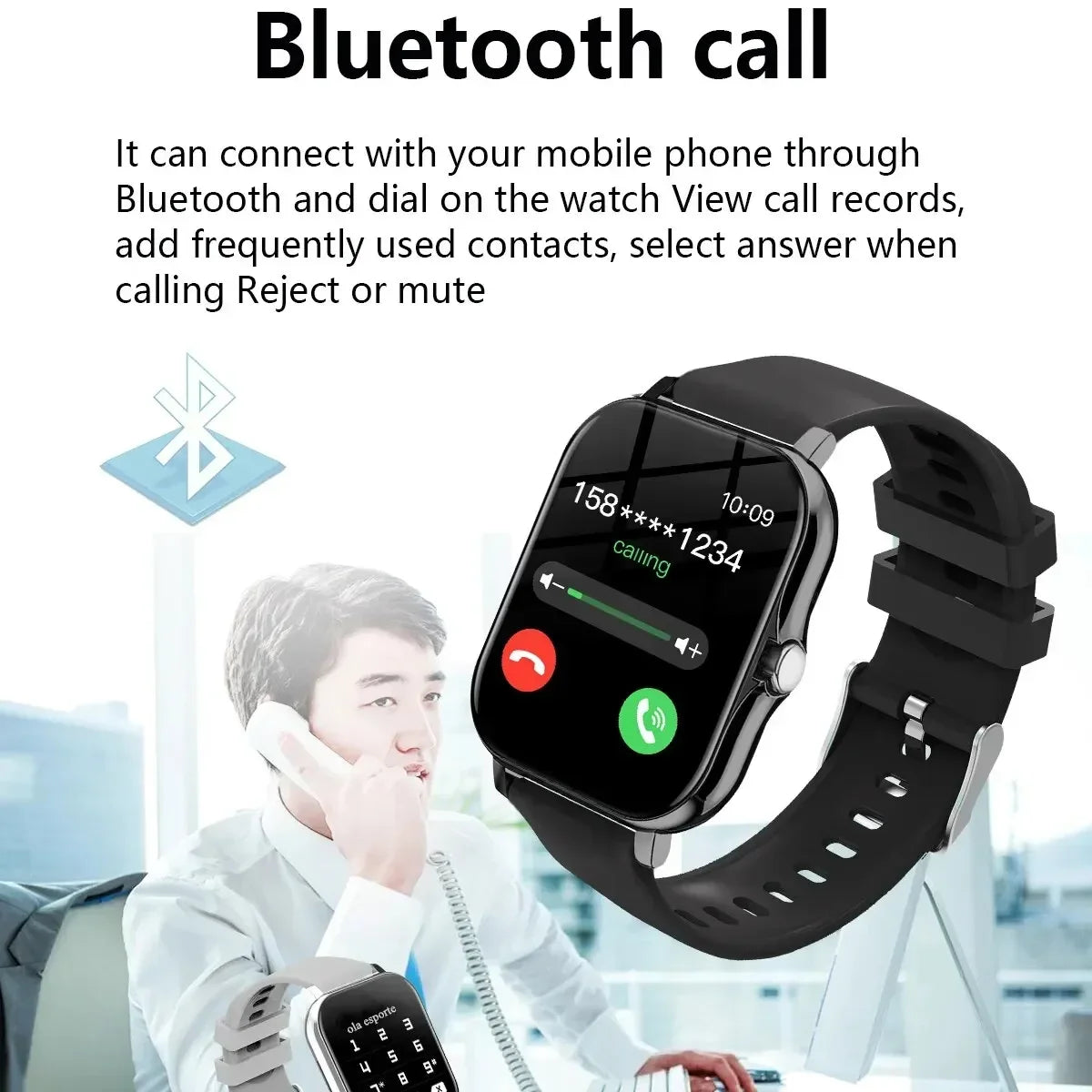 SmartWatch 2024 - Sports Companion &amp; Bluetooth Calling