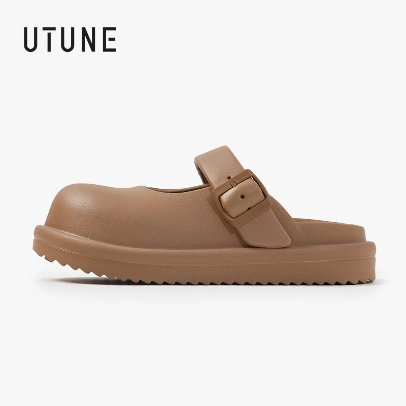 UTUNE Giày Búp Bê Nữ Đục Lỗ Thoáng Mát Chống Trượt