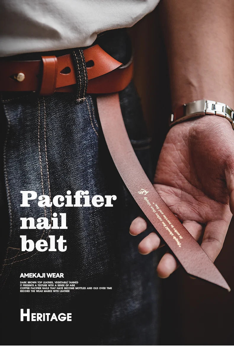 Thắt Lưng Da Bò Cao Cấp Maden Vintage Cho Nam Nữ