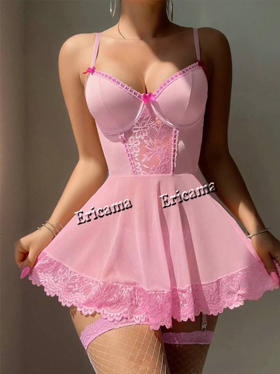 Women's Lingerie Set Erotic Sexy Lace Bra And Panty Set Underwear Transparent Bra Exotic Sets Sexy Thong Porn Fancy Lingerie Set