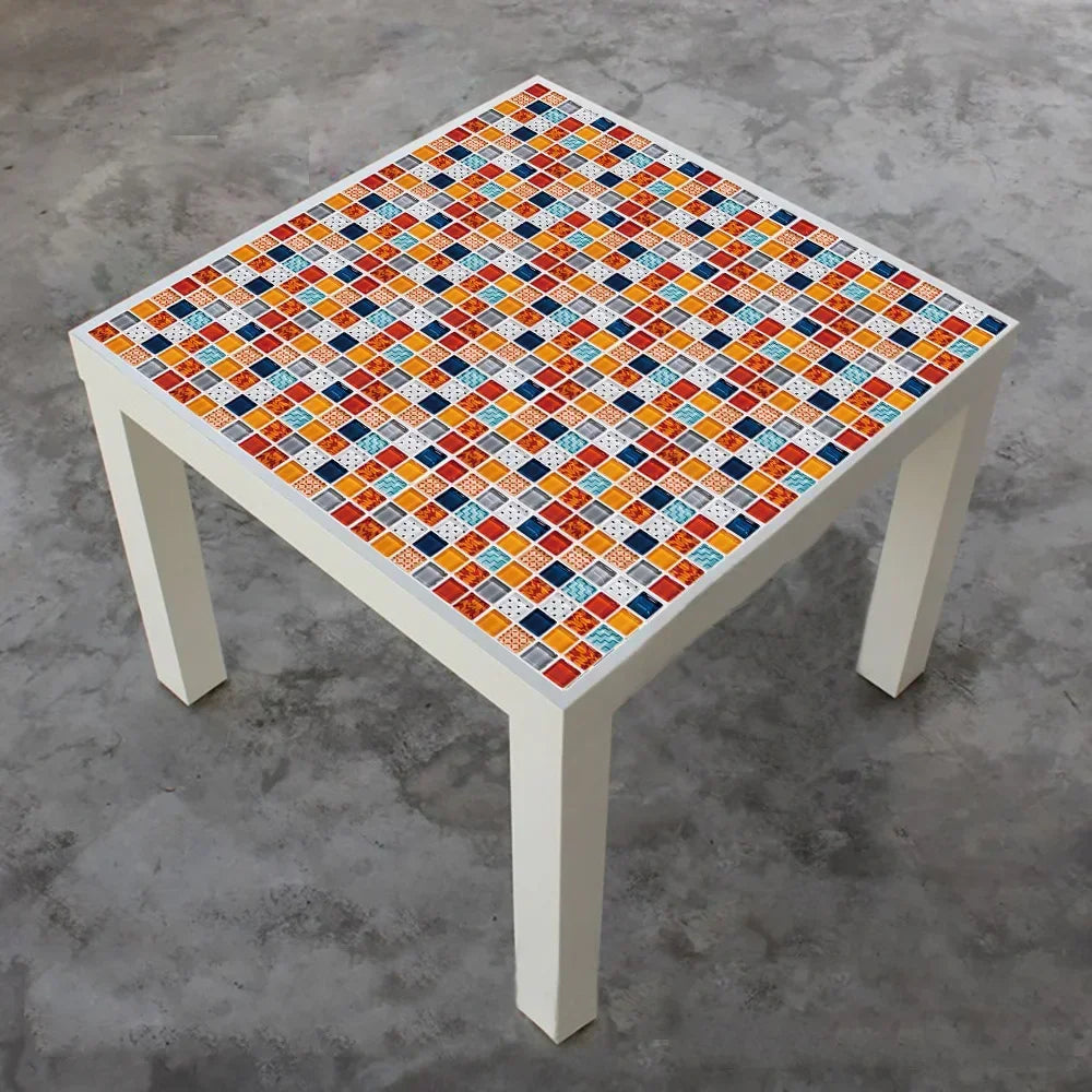 Colorful Marble Mosaic Wall Panels, 10PCS 10/15/20/30cm PVC Tiles, Peel &amp; Stick Oil-Proof Kitchen Wardrobe Art, Modern Home