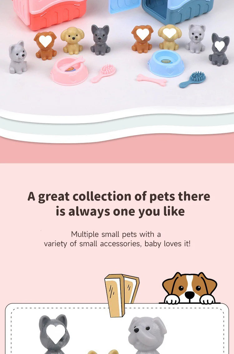 Bộ Đồ Chơi Gia Đình Thú Cưng Mini Dễ Thương Cho Bé