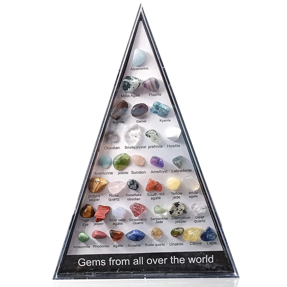 36-Piece Natural Stone Set - Creative Triangle Crystal
