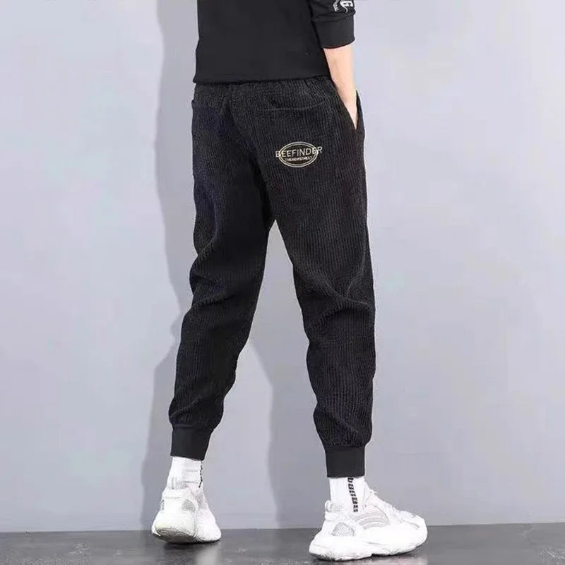 ###Korean Men's Jogger Pants Spring and Autumn: Simple Fashion
