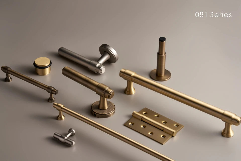 Nurlin Solid Brass French Style Luxury kitchen Cabinet Knobs Wardrobe Drawer Doors Handle Tbar