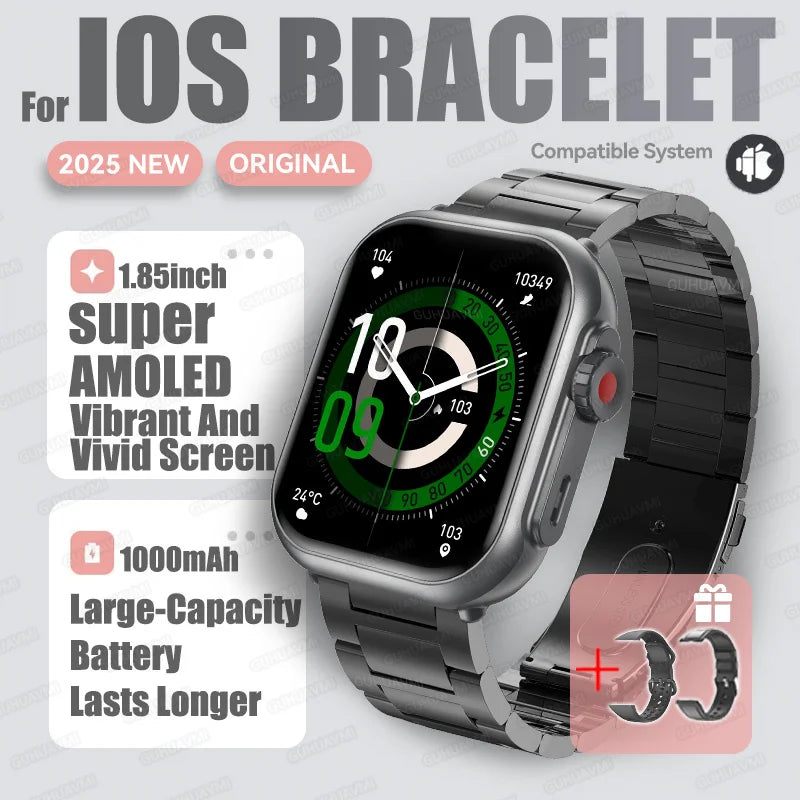 2025 AMOLED 1.85 IP68 Fashion Smart Watch