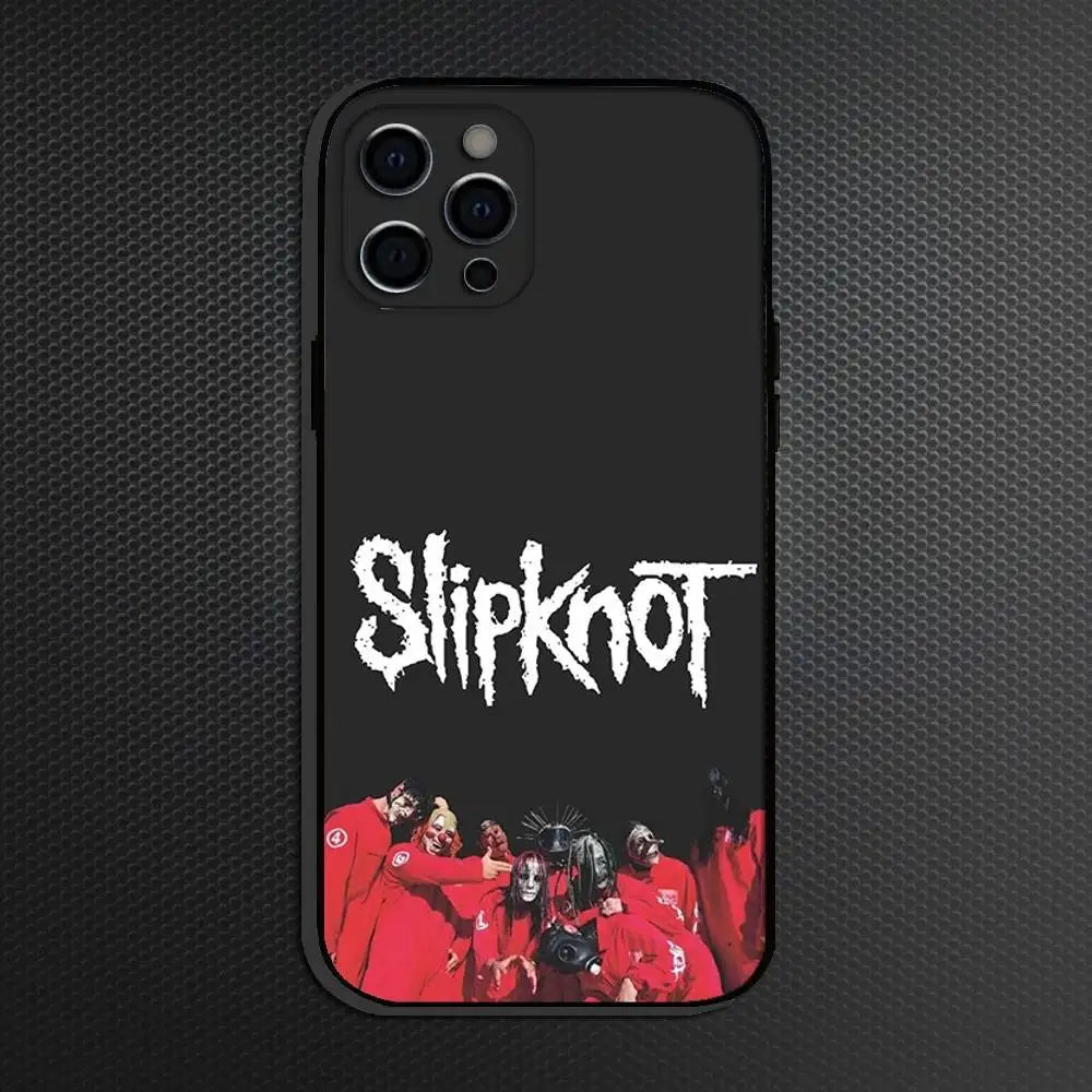 Ốp lưng Silicone Đen SlipknotS iPhone 11-16 Pro Max