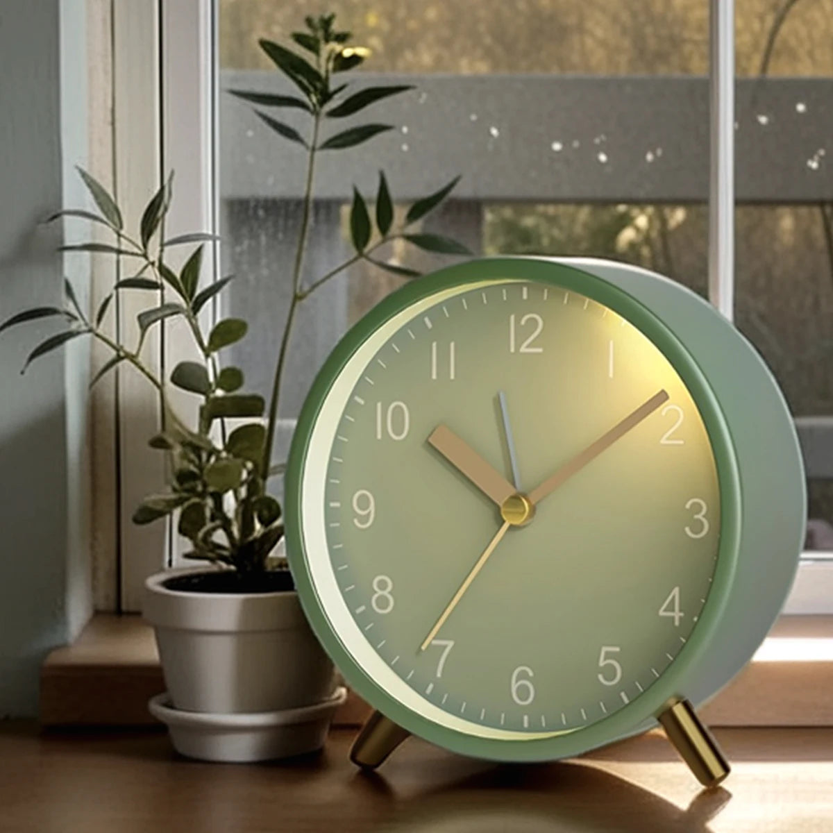 Đồng Hồ Báo Thức Retro Nhỏ Gọn, Không Gây Tiếng Ồn