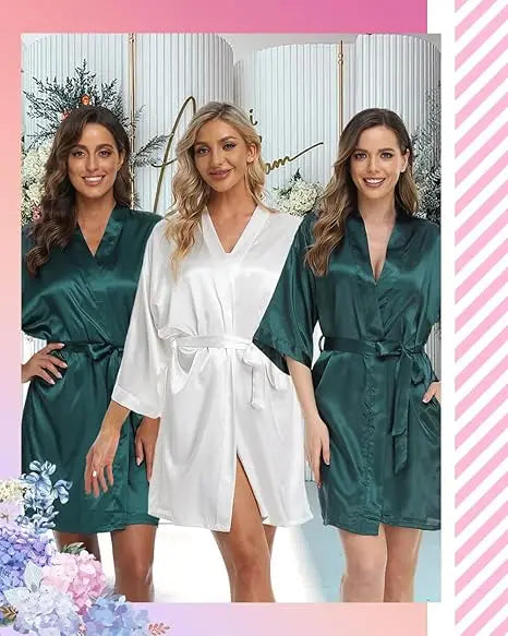 Áo choàng cưới lụa satin cho phụ dâu - Cô dâu sẵn sàng - Daisan Mart