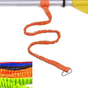 Tie Rope With Safety Hook Kayak Paddle Leash Adjustable Elastic For Kayak Paddles Canoe Oars Fishing Rods Rowing Boat Accessory