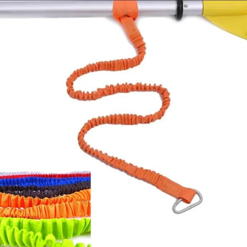 Tie Rope With Safety Hook Kayak Paddle Leash Adjustable Elastic For Kayak Paddles Canoe Oars Fishing Rods Rowing Boat Accessory