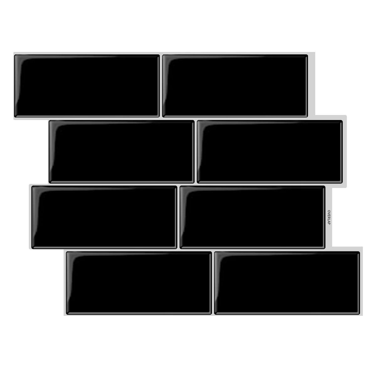 10-Sheets Subway Tile Kitchen Backsplash Wall Sticker Wallpaper Tile Home Decor Wall Stickers Peel and Stick Wall Tile