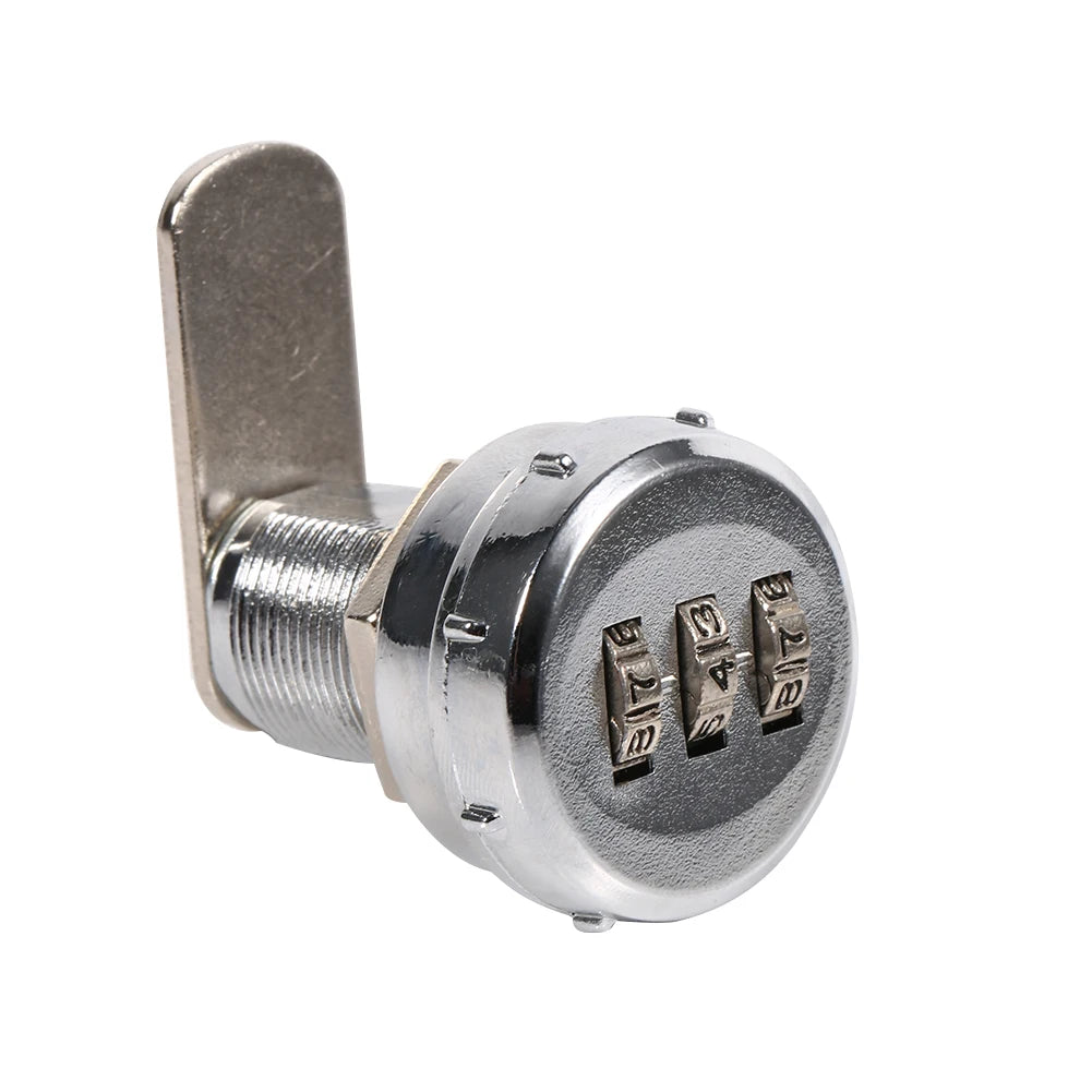 3 Digit Combination Cam Cabinet Silver Stainless Steel Convenient Password Security Coded Lock Password Lock Security Coded Lock - Daisan Mart