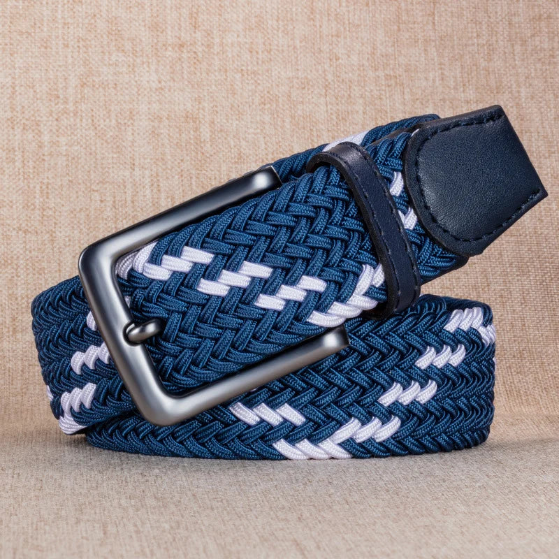 Thắt Lưng Nam Cao Cấp Vải Bố Phối Màu Khóa Kim Hợp Kim