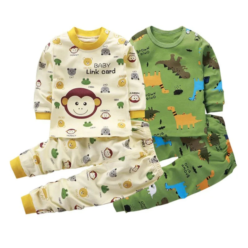 Baby Boy Girl Autumn Winter Cotton Outfits with Cute Patterns