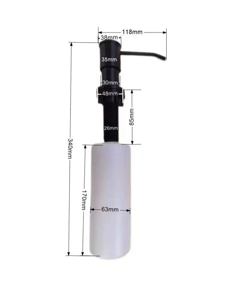 500ml Stainless Steel Under Sink Soap Dispenser for Kitchen