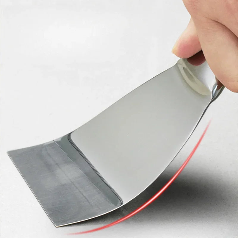 Construction Integrated Blade Cleaning Tool Putty Scraper Blade Cleaning Shovel Blade Stainless Steel Putty Knife Batch Knife