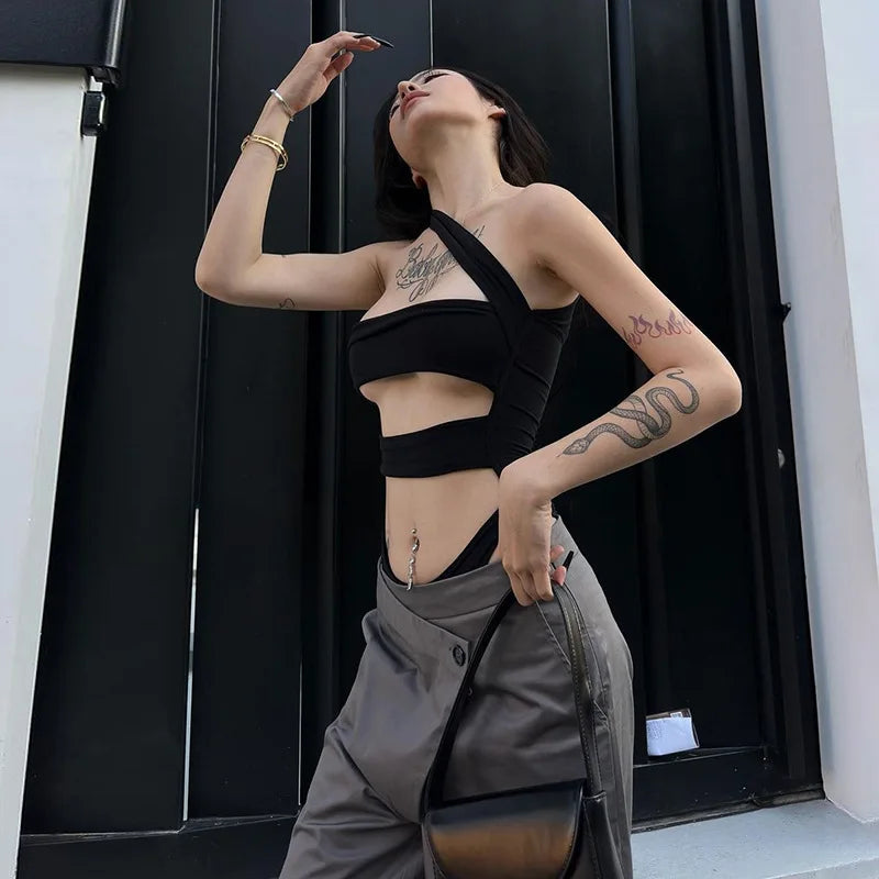 Sexy Backless Y2K Festival Style Women's Bodysuit