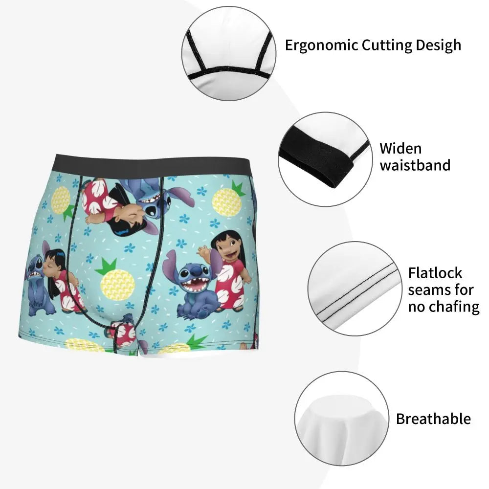 Quần Sịp Nam Lilo Stitch Thoải Mái Phong Cách Anime