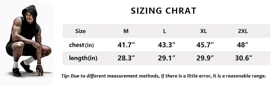 Men's Sleeveless Gym Tank Top with Hood and Pockets