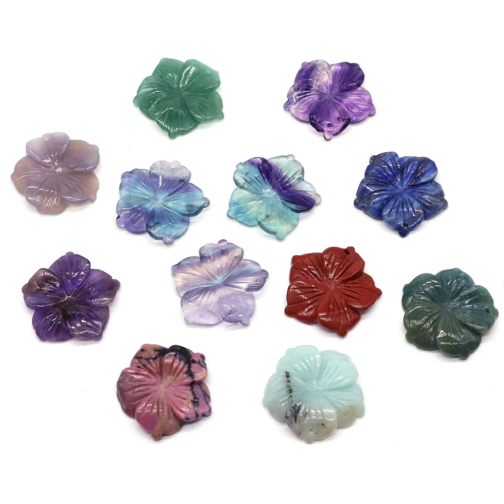 Amethyst Flower Natural Gemstone Pendant