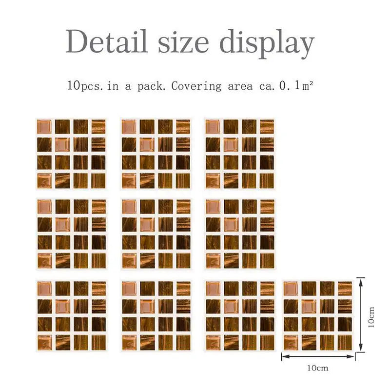 Crystal Tile Sticker 3D Wall Sticker Self-adhesive Supplies DIY Waterproof Items Classic Home Decor Small Practical Paster