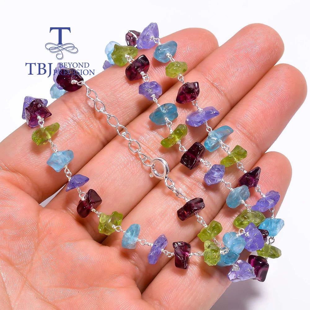 Dây Chuyền Bạc 925 Đá Quý Thiết Kế Độc Đáo