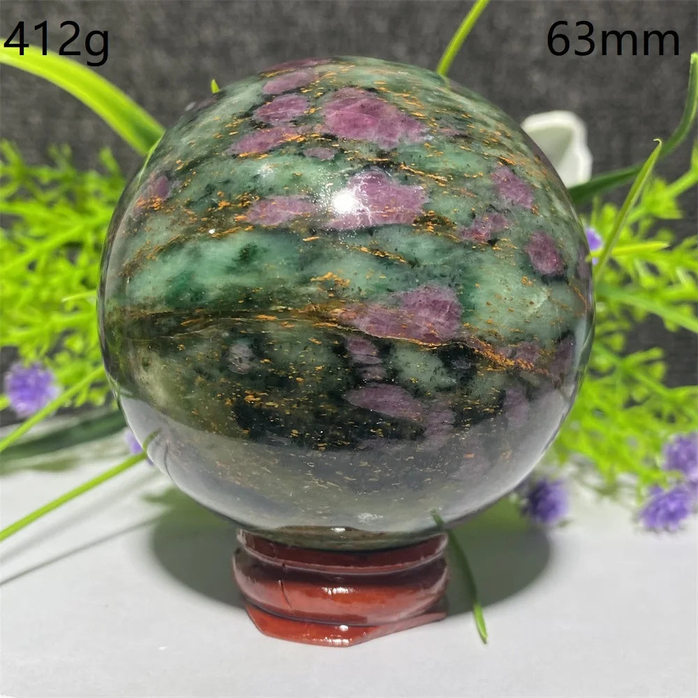 Natural Emerald &amp; Ruby Energy Ball
