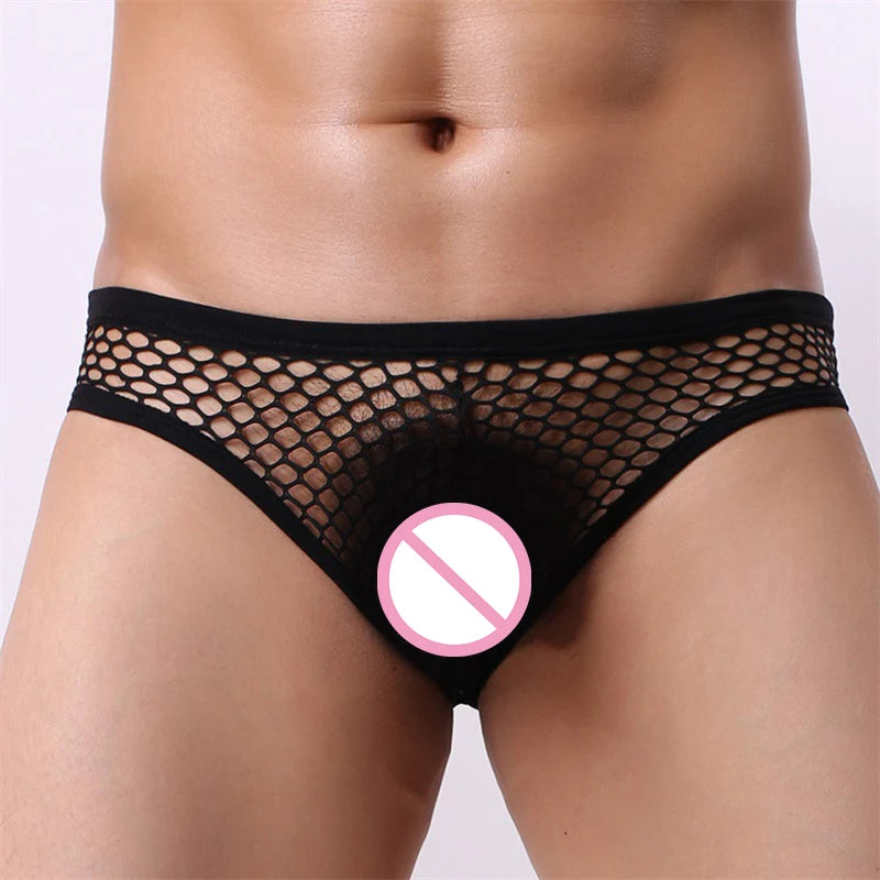 Men's Sexy Transparent Breathable Mesh Underwear