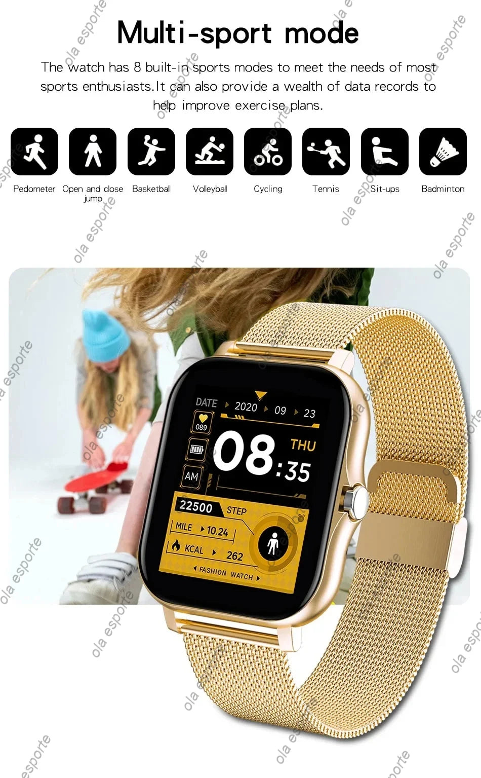 Smart Watch 2024 Touch, Bluetooth Call, Sports