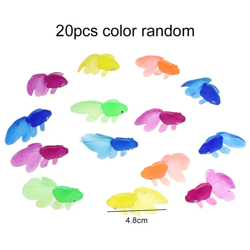 Simulated Goldfish/Gemstone Plastic Summer Pool Decoration Fishing Accessory Diving Prop Entertainment Water Play Equipment TMZ
