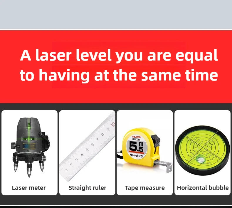 Máy Cân Mực Laser 4in1 Đo Chéo Tự Cân Cho Thợ Mộc - Daisan Mart