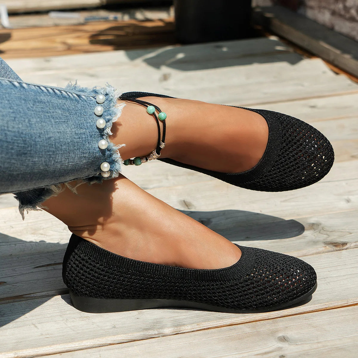 Giày Bệt Nữ Mũi Tròn Êm Ái Thời Trang Năng Động