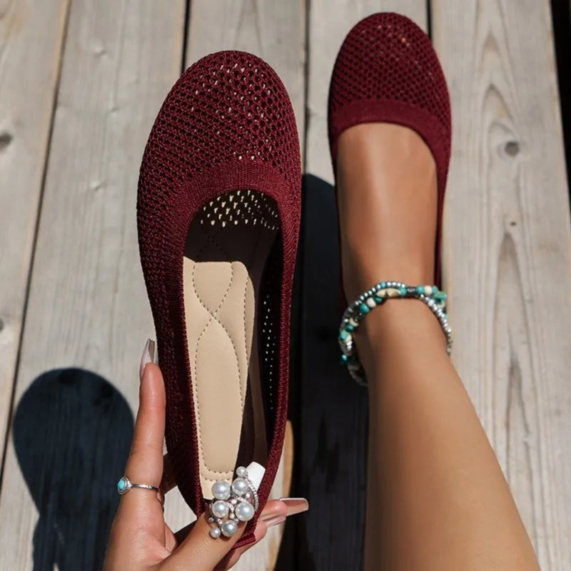 Giày Bệt Nữ Mũi Tròn Êm Ái Thời Trang Năng Động