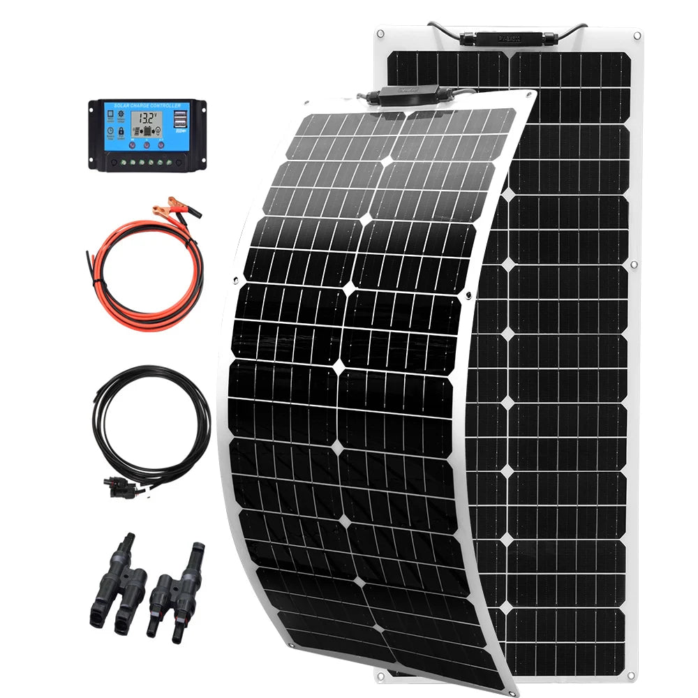 XINPUGUANG solar panel complete kit 12v /24V photovoltaic panel 50W 100W cells Solar Battery Charger Car Boat House balcony