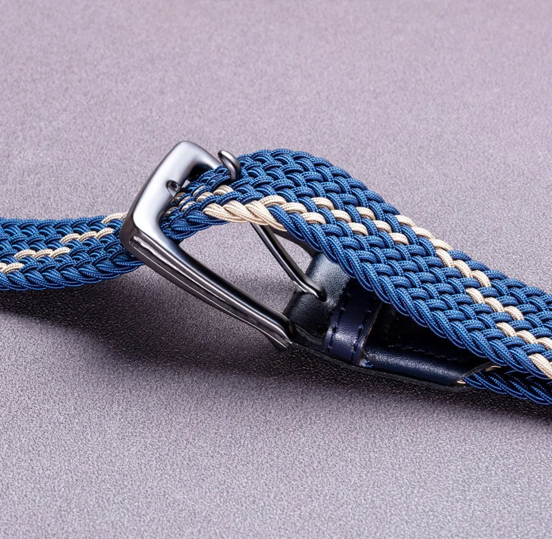 Thắt Lưng Nam Cao Cấp Vải Bố Phối Màu Khóa Kim Hợp Kim