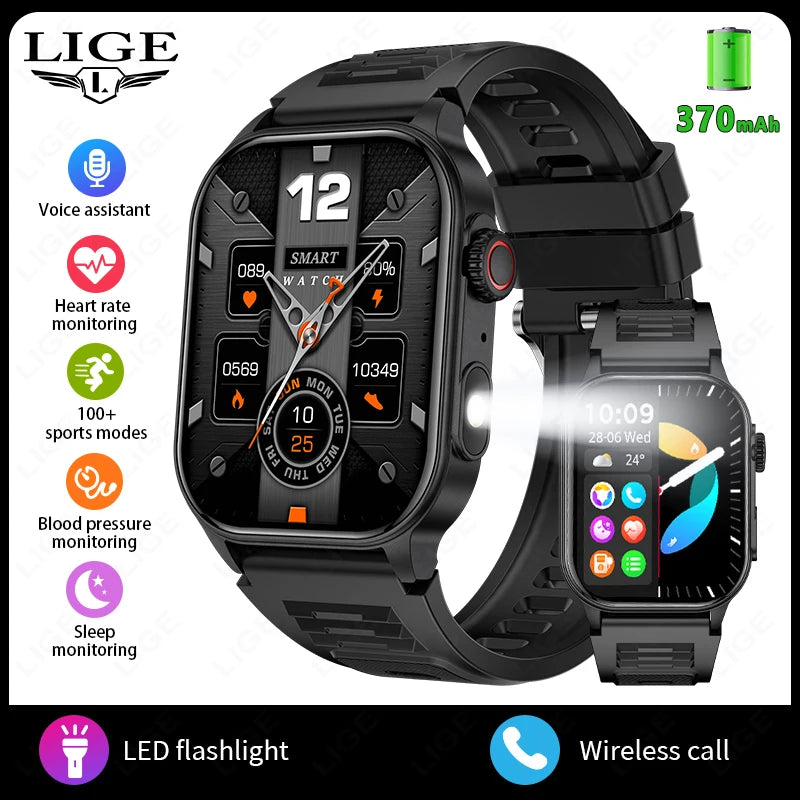 LIGE 2.01 Smart Watch Bluetooth Call Health