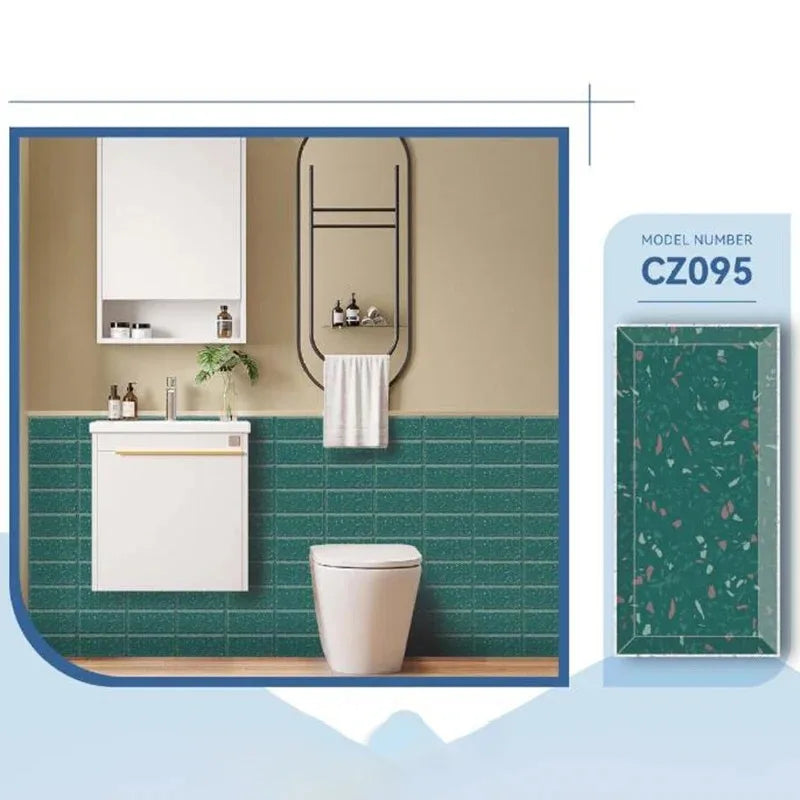 Decal Dán Tường PVC Vân Đá Bóng 10x20cm Chống Nước