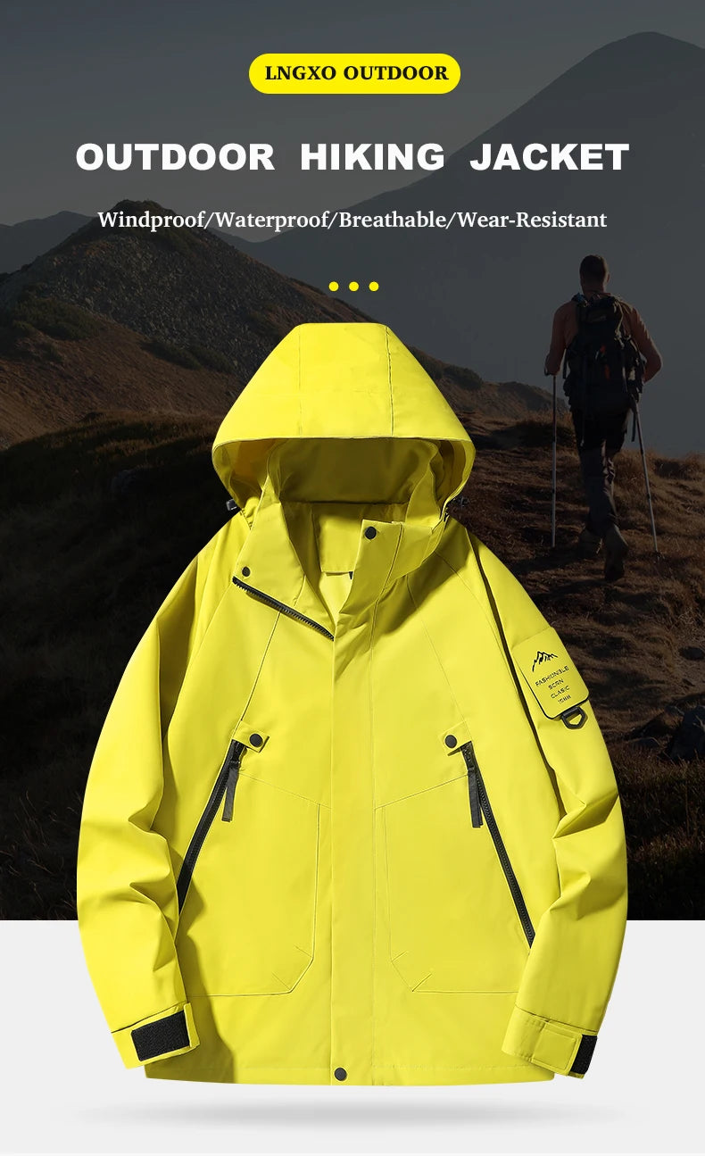 JNLN Men's and Women's Windproof Waterproof Outdoor Jacket