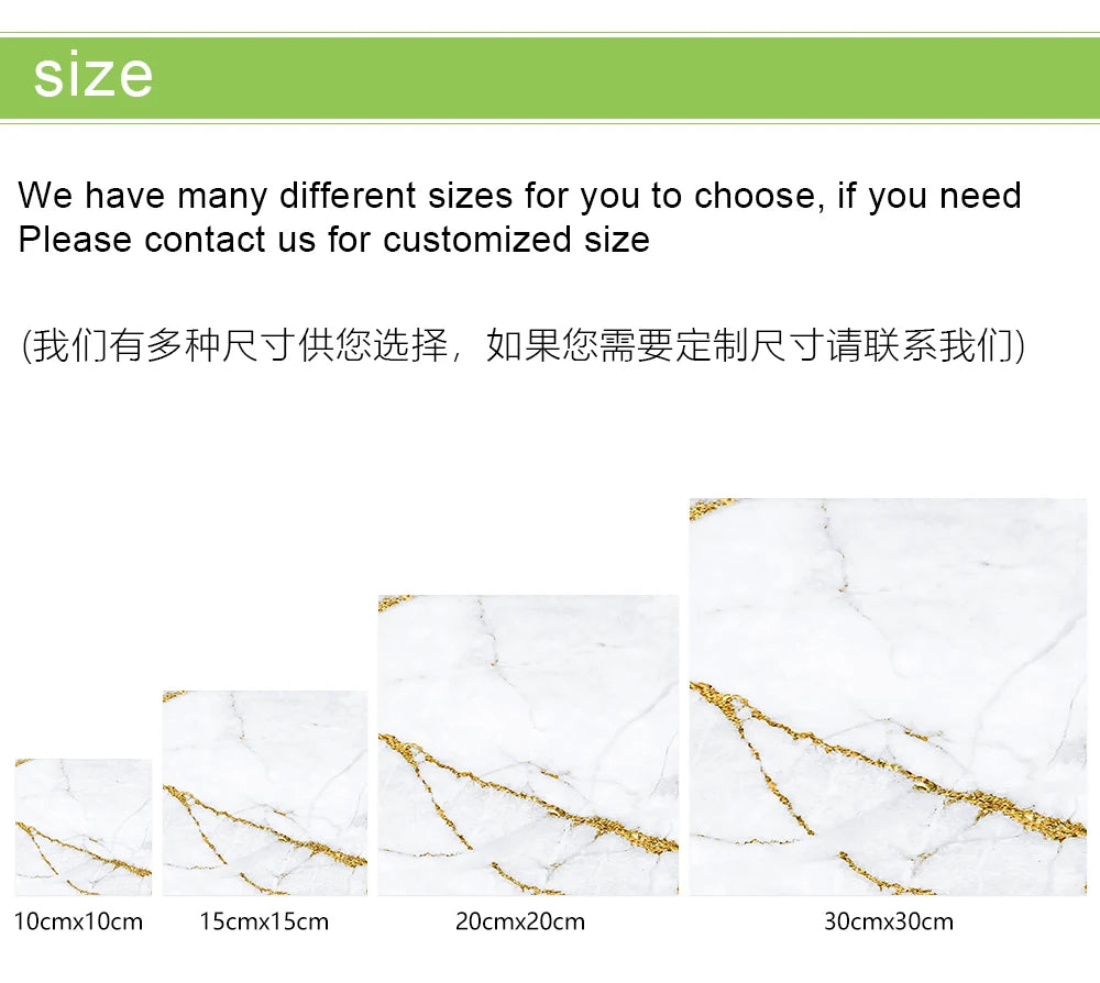 Set of 10 Decorative Oil-Resistant Yellow and White Tile Stickers