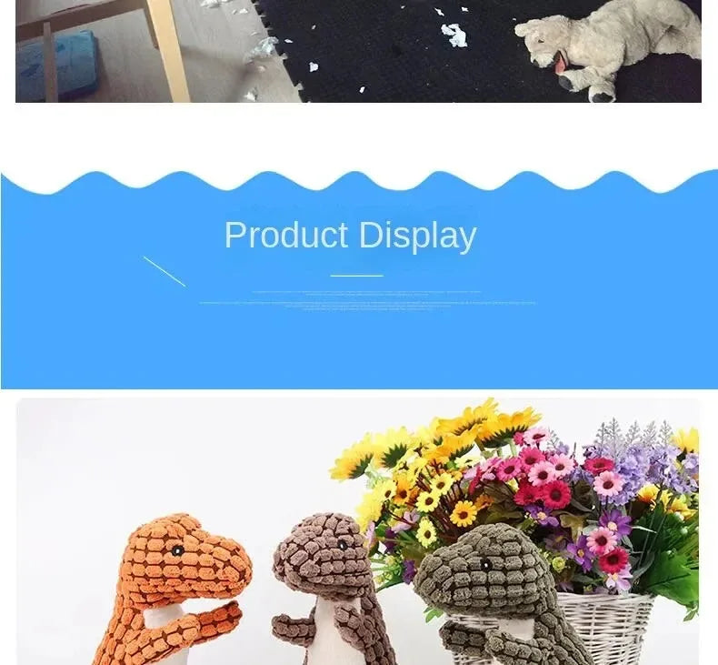 Đồ Chơi Gặm Nhấm Khủng Long Cho Chó Mèo Vui Nhộn