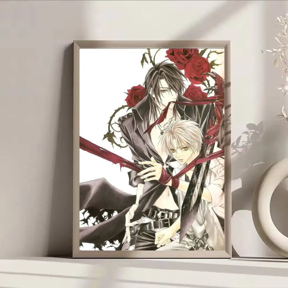 Anime Vampire Knight Poster Self-adhesive Art Waterproof Paper Sticker Coffee House Bar Room Wall Decor