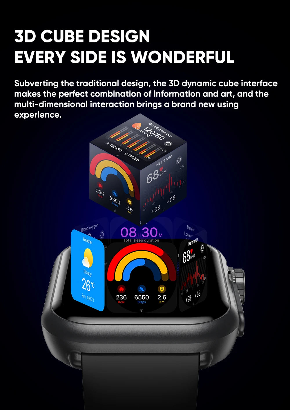 2025 AMOLED 1.85 IP68 Fashion Smart Watch
