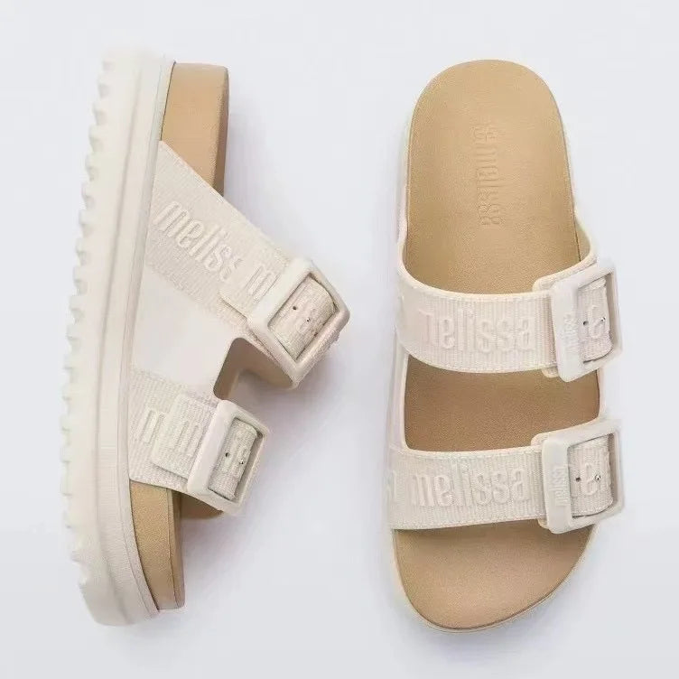 Sandal Nữ Mini Melissa 2025 Sóng Hoa Tim Retro
