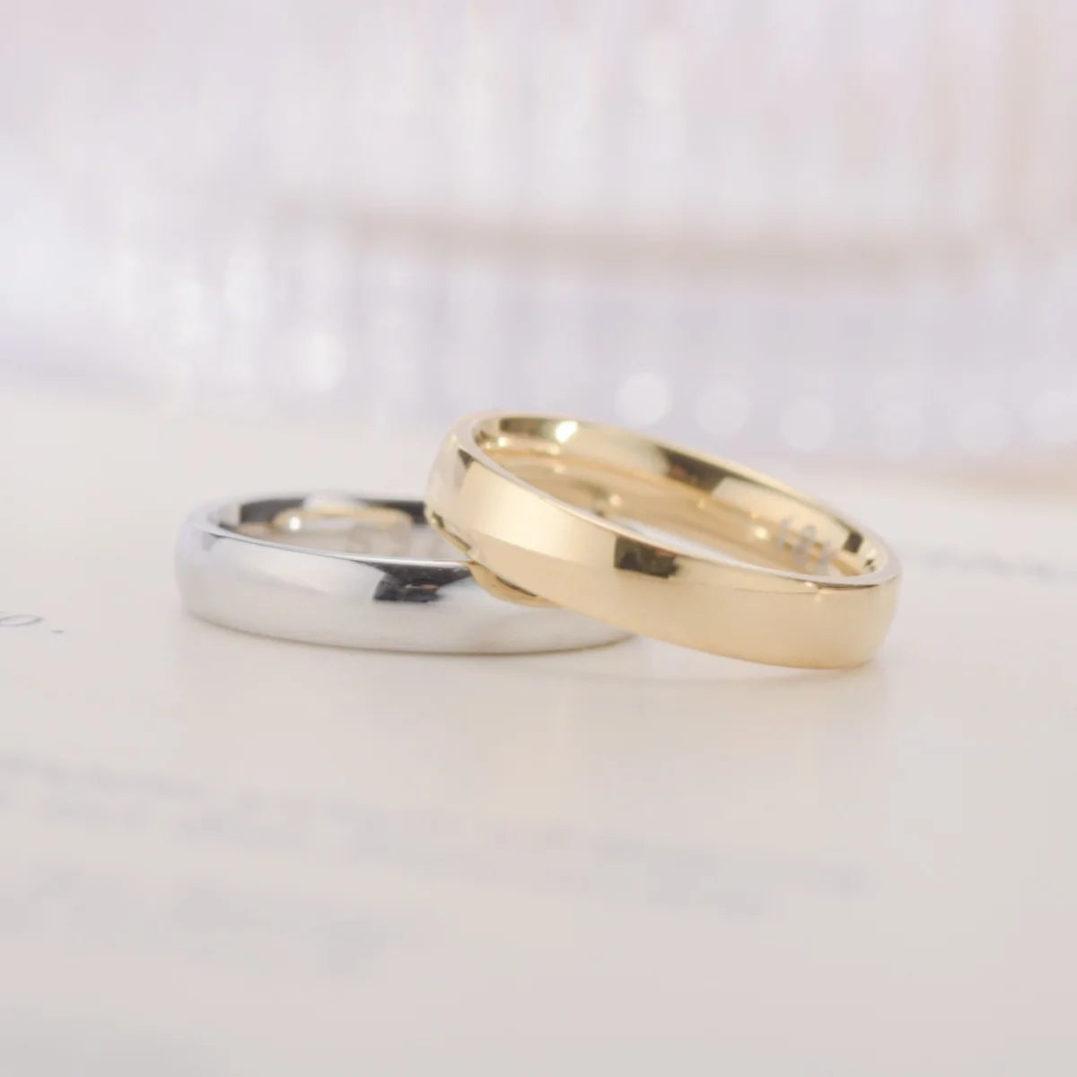 Exquisite Women's Fashion Gold-Plated Couple Wedding Rings