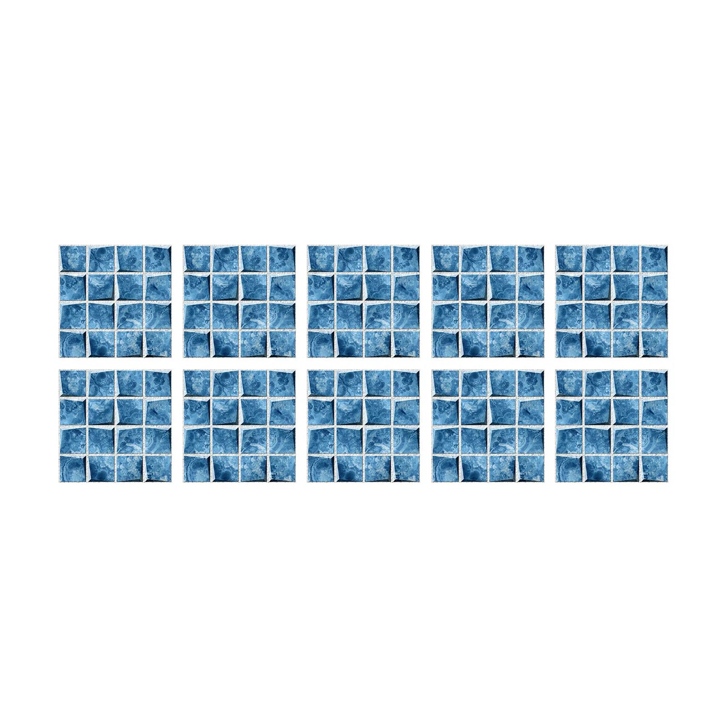 10 Waterproof Marble Mosaic Tile Stickers