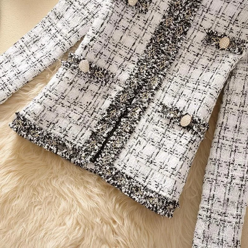 Áo Khoác Tweed Nữ Thời Trang Xuân Dáng Ngắn Sang Trọng - Daisan Mart